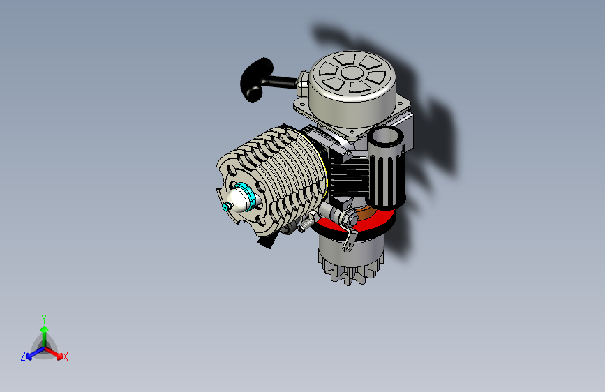 Y5410-RC车Nitro引擎3D图纸+Inventor设计