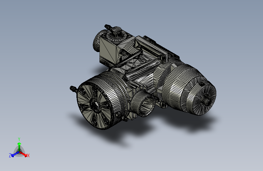 Y5411-RC遥控车CMB引擎3D图纸