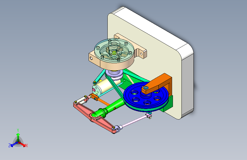 Y5428-Steam+Engine单缸横梁蒸汽发动机3D数模图纸+Solidworks设计