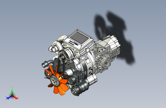Y5476-wankel+engine汪克尔转子发动机3D数模图纸+STP格式