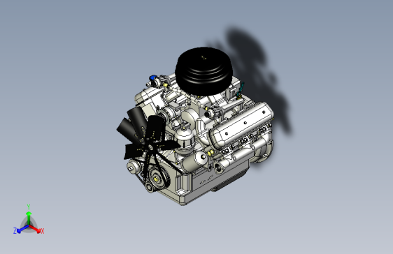 Y5480-YAMZ-236柴油发动机模型3D图纸+Solidworks设计+x_t格式