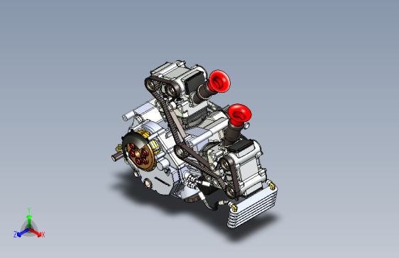 Y5561-杜卡迪+916发动机+SolidWorks
