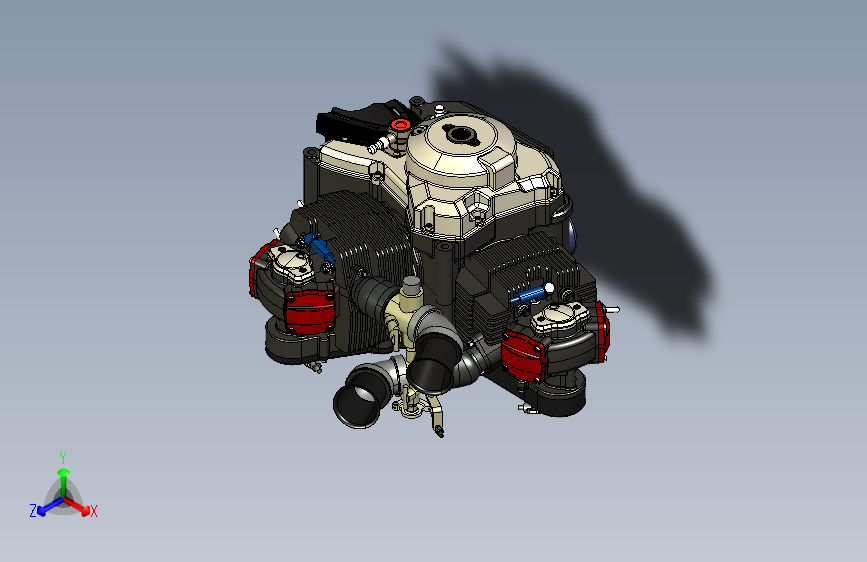 Y5564-杜卡迪+发动机+ducati+engine+stp