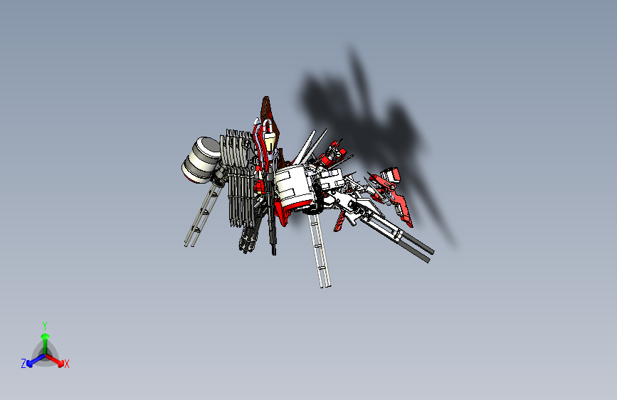 Y5585-高达机器人3D模型图纸+SolidWorks设计