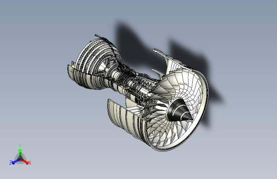 Y5621-航空发动机+Rolls-Royce+罗罗发动机+Trent900航空发动机3D图纸