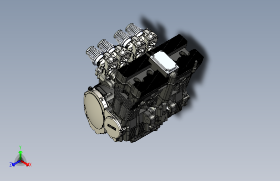 Y5701-铃木+1100+gsx+r发动机+SolidWorks+stp+igs