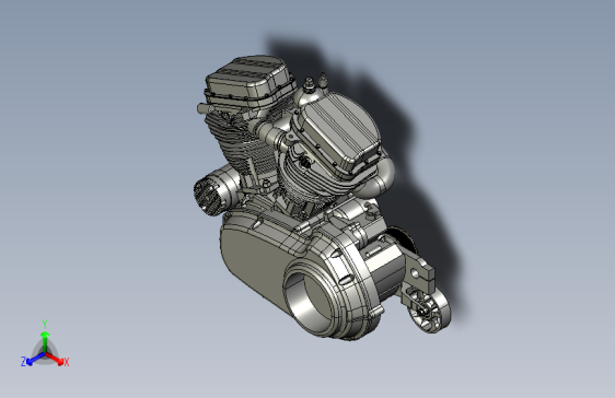 Y5708-摩托车发动机buell-engine-stp-igs格式