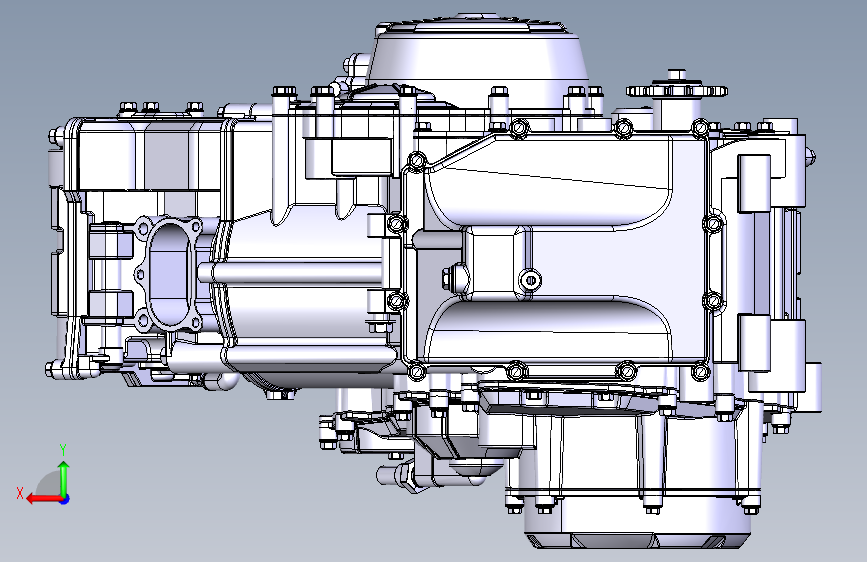 Y5715-摩托车发动机superquadro-engine-ducati-panigale-1199 背面视图