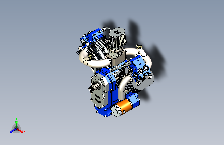 Y5710-摩托车发动机engine-v-twin-SolidWorks2012-stp-igs格式