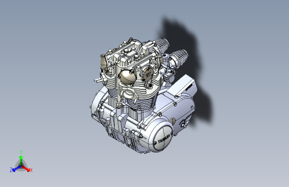 Y5717-摩托车发动机yamaha-xs650-engine-stp-igs格式