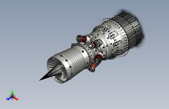 Y5728-喷气式引擎Jet+Engine三维图纸+STP格式