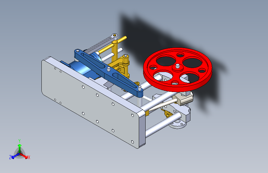 Y5756-斯特林发动机+A+Single+Cylinder+Side+Beam+Steam+Engine+SW