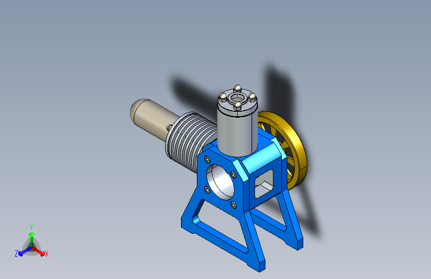 Y5763-斯特林发动机+cross-slot-stirling-engine+CREO+STP