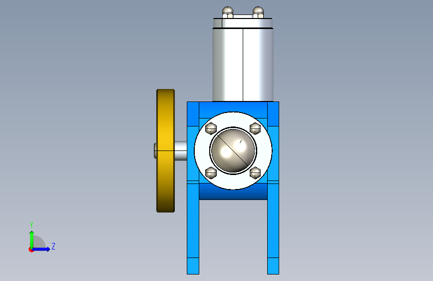 Y5763-斯特林发动机+cross-slot-stirling-engine+CREO+STP 左侧视图