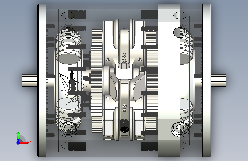 Y5775-斯特林发动机+toroidal-engine 正面视图