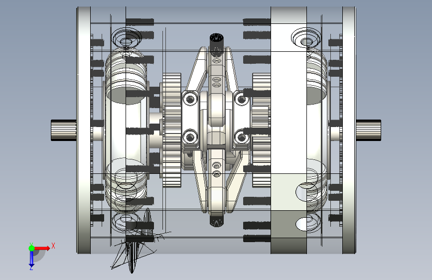 Y5775-斯特林发动机+toroidal-engine 俯视图