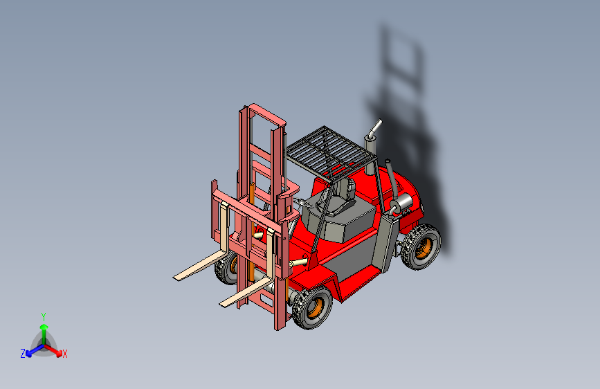 034-叉车模型-叉车  STEP (1)