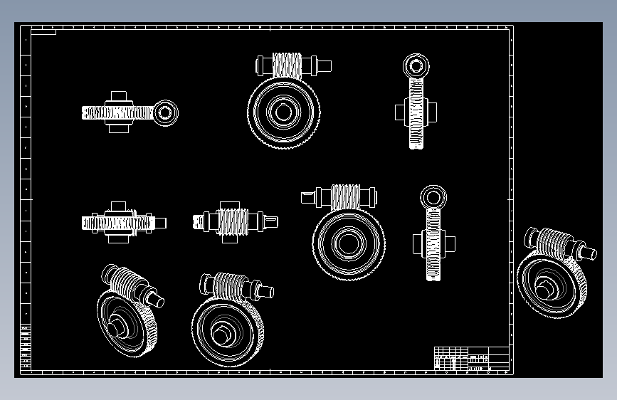 蜗轮蜗杆各视图（全）