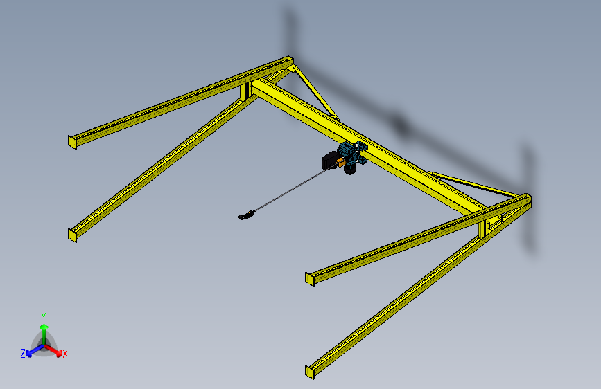 Y6347-龙门架+桁架++3-2t-chainhoist-with-freestanding-portal+X_T