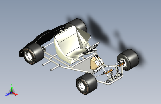 Y6591-卡丁车+钢管车+racing-kart-concept+INVENTOR