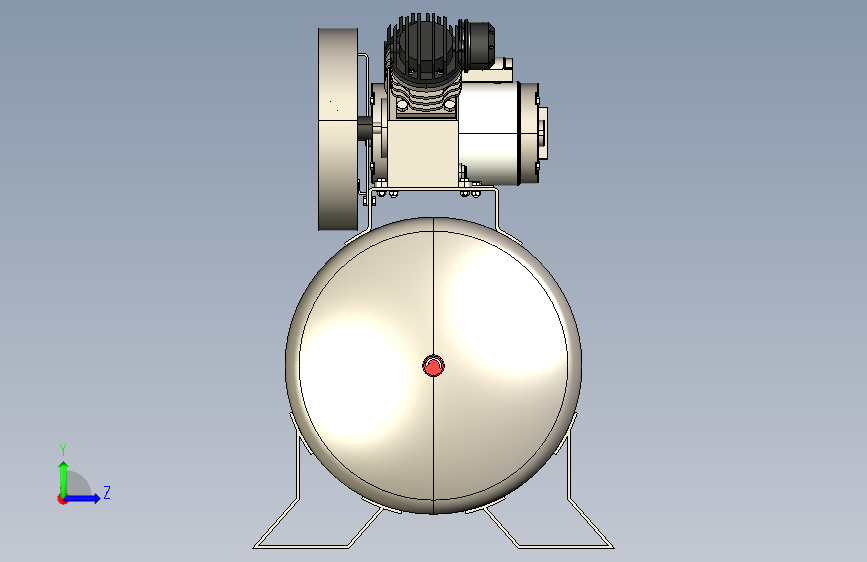 Y6027-空压机+air-compressor-29+STP 左侧视图