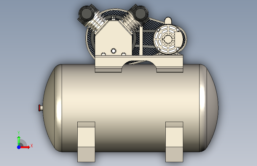 Y6027-空压机+air-compressor-29+STP 正面视图