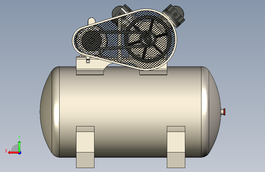 Y6027-空压机+air-compressor-29+STP 背面视图
