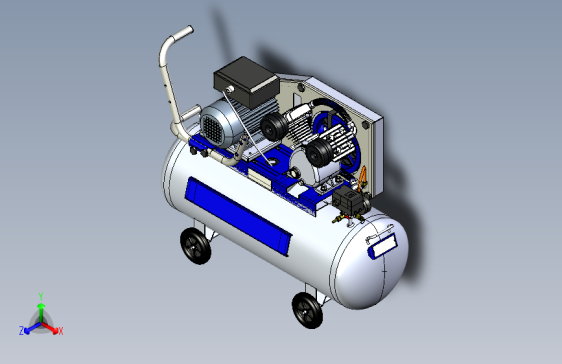 Y6020-空压机+Air+compressor+1HP+STP