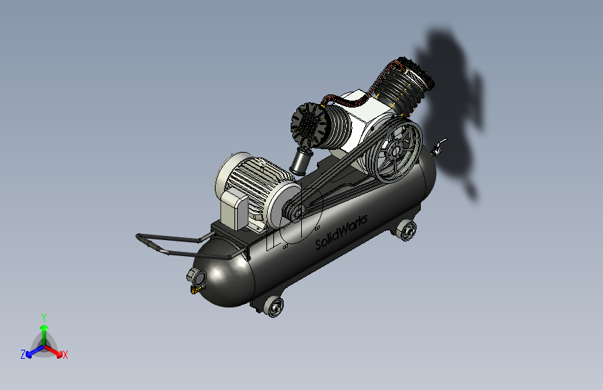 Y6005-空压机+Double+Stage+Reciprocating+Air+Compressor+STP