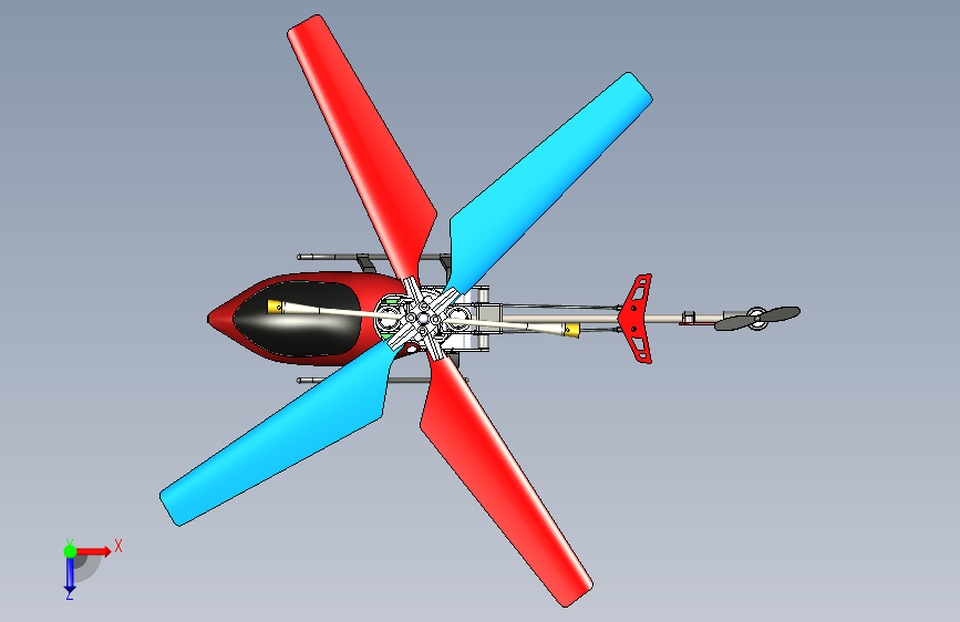 Y5870-直升机+helicopter-rc-2+SW 俯视图