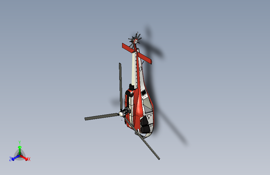 Y5861-直升机+helico-based-on-airbus-h130-basic-interior+IGS+STP