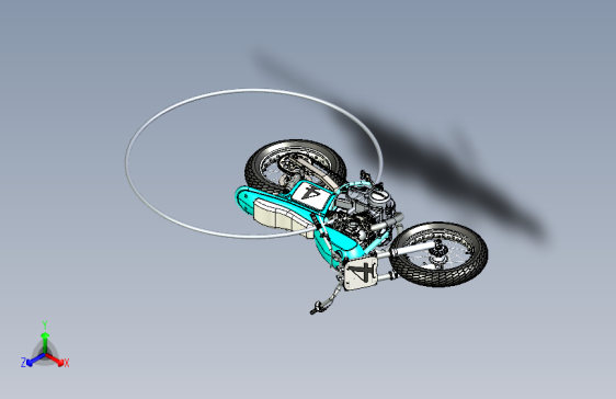 Y6254-摩托车++雅马哈+xs650+SolidWorks+stp+igs