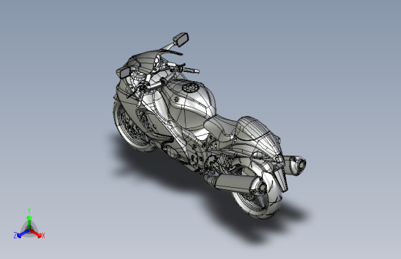 Y6247-摩托车++铃木+suzuki+hayabusa+gsx1300r+SolidWorks
