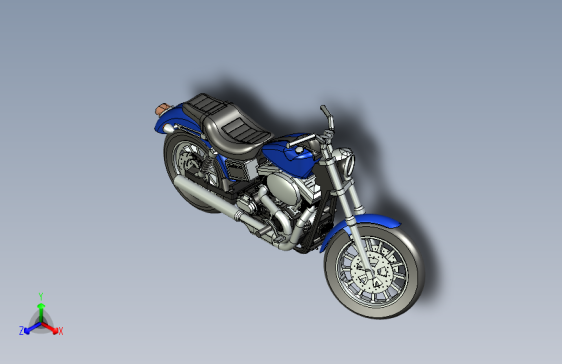 Y6239-摩托车++哈雷戴维森+dyna+low+rider+SolidWorks