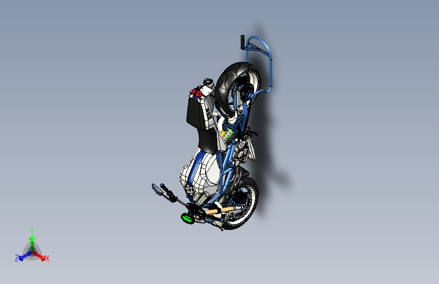 Y6232-摩托车++杜卡迪+ducati+rs+SolidWorks+stp