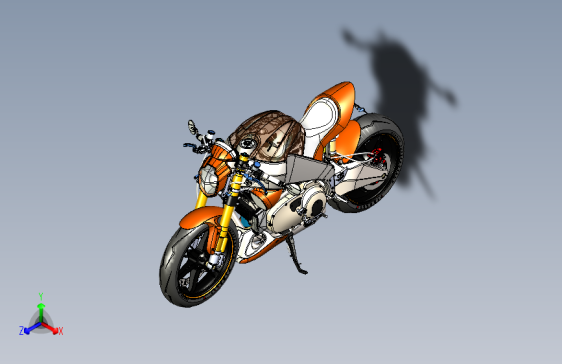 Y6223-摩托车++布尔+buell+xb12s+senna+SolidWorks+stp+igs