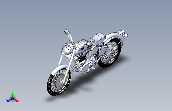 Y6199-摩托车++royal+enfield+classic+500+SolidWorks