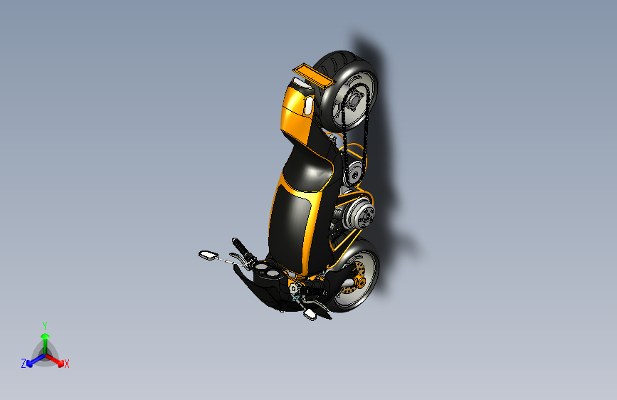 Y6190-摩托车++motorbike-concept-design+STP+IGS