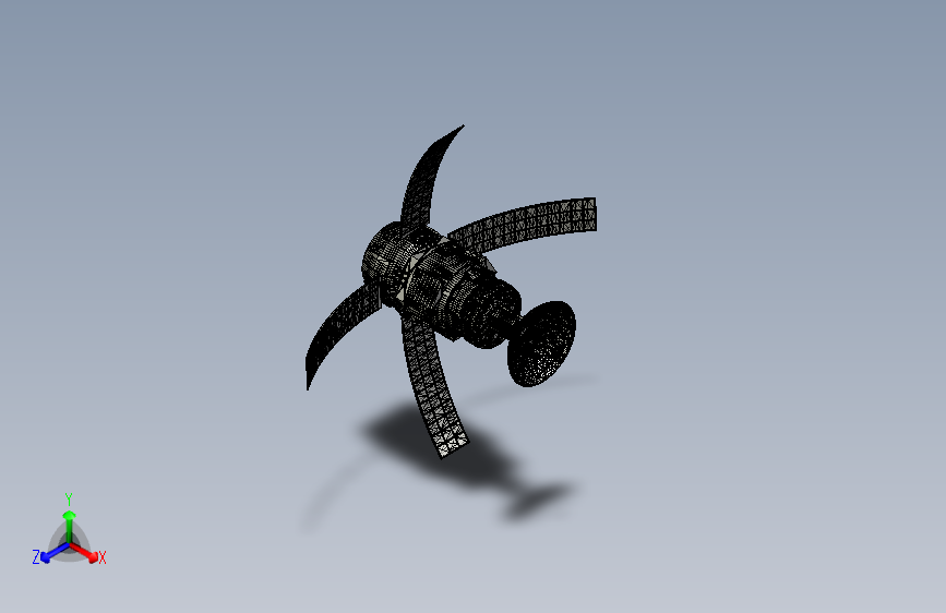 Y6077-卫星+空间站+satellite-space-station+inventor+STP+STL