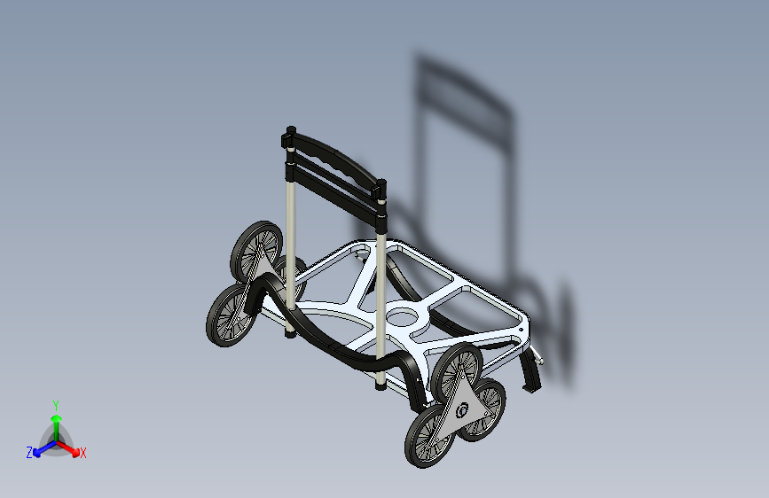 Y6498-爬楼器装置+Folding+stair+climbing+cart+SW