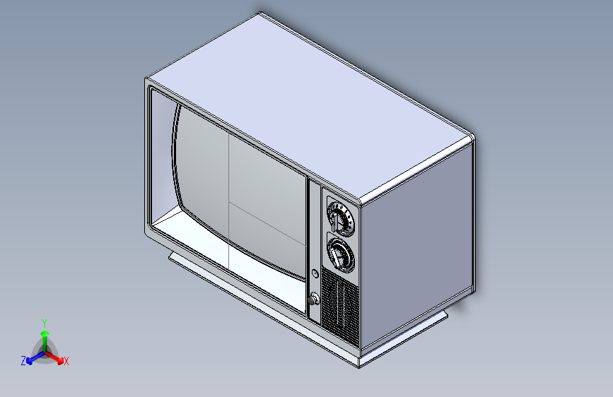 Y6482-电视机+retro-television+Old+TV+SW+STP+IGS