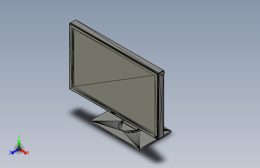 Y6448-显示器+dell-desktop-monitor+CREO+STP+STL