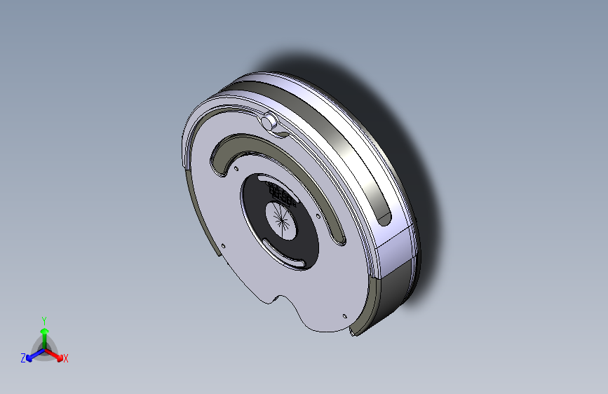 Y6437-吸尘器+robot-vacuum-roomba-606-irobot+CATIA+IGS