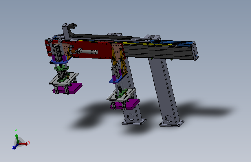 电池移栽机构 上料机械手3D数模图纸 Solidworks设计