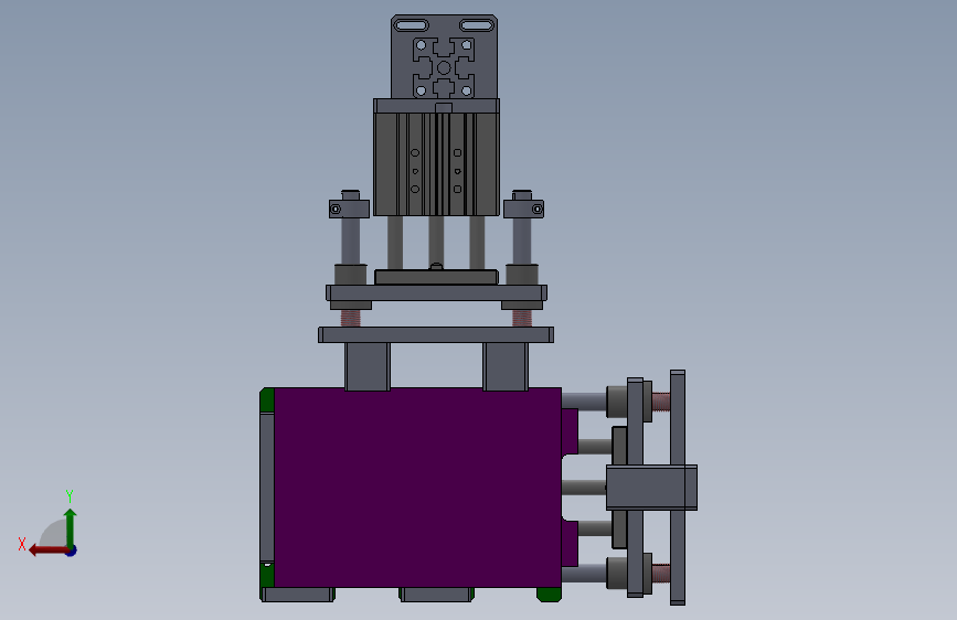 电芯定位组件3D数模图纸 Solidworks设计 背面视图