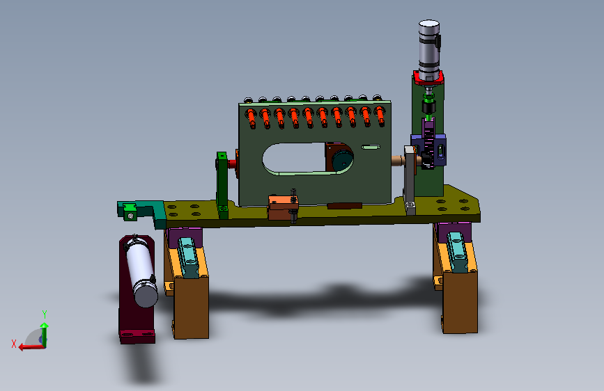 多轴旋转机构3D数模图纸 Solidworks设计