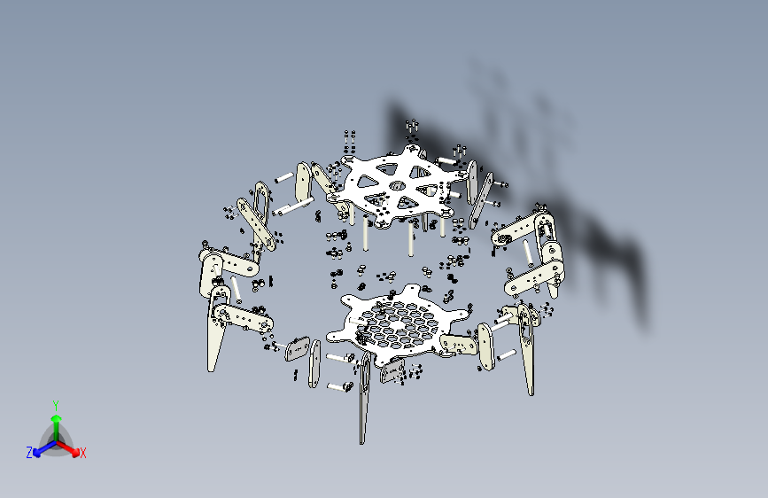 Y6937-仿生机械动物+hexapod-robot-complete+SW