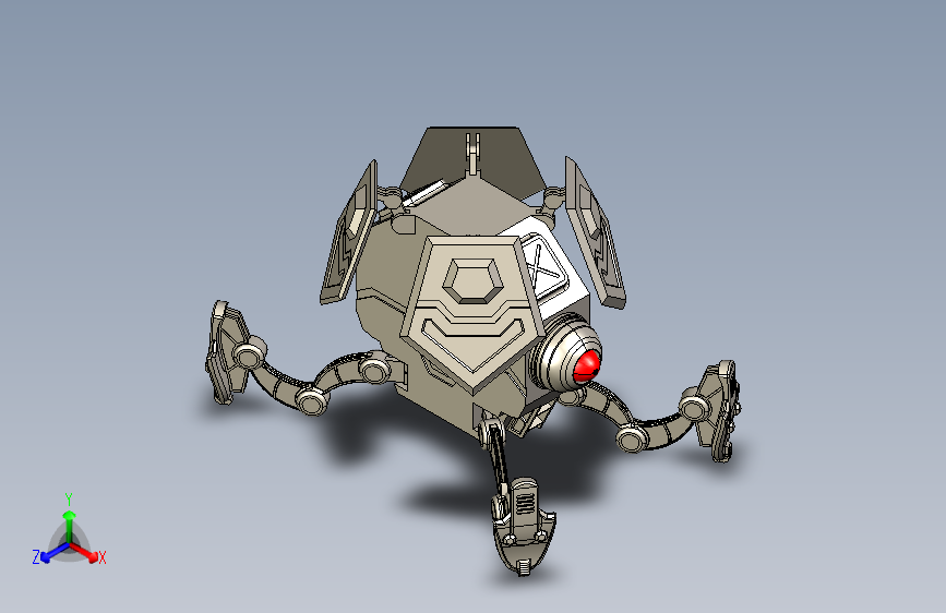Y6985-仿生机械动物+spider-robot-4+STP