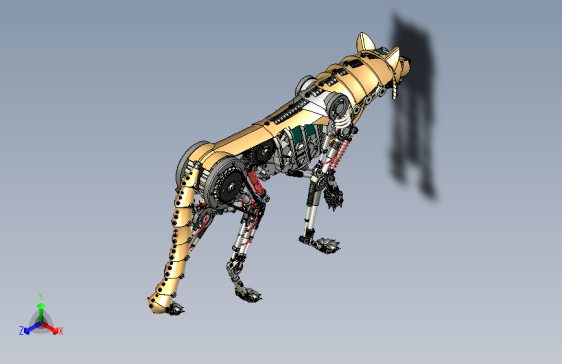 Y6994-仿生机械动物+wolf-mechanical+STP