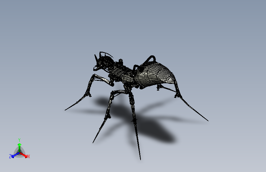 Y7009-仿生机械动物+ant-robot-killer+STP+STL